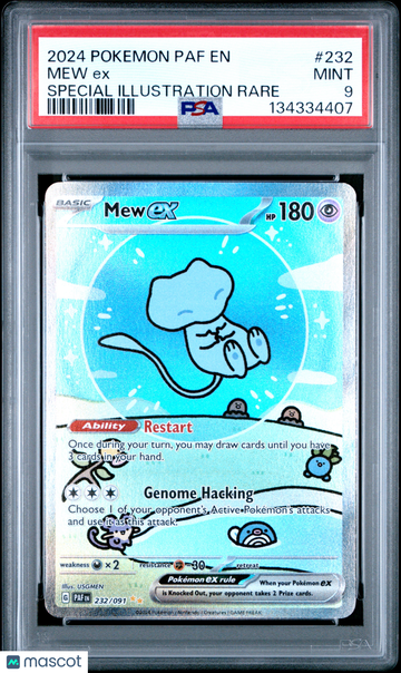 2024 Pokemon Paf EN-Paldean Fates Mew EX Special Illustration Rare PSA 9 #232