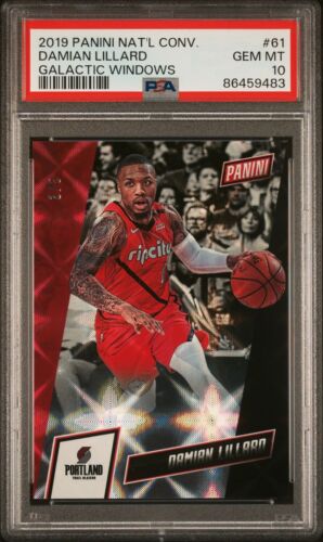 2019 Panini National Convention Damian Lillard Galactic Windows /5 PSA 10