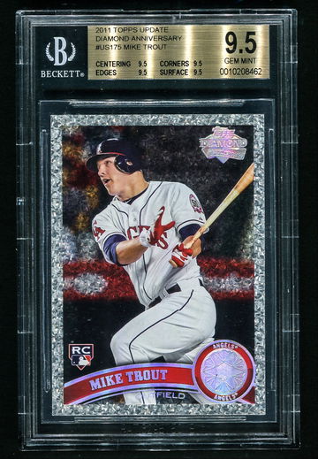 2011 Mike Trout Topps Update Diamond Anniversary BGS 9.5 True Gem Mint