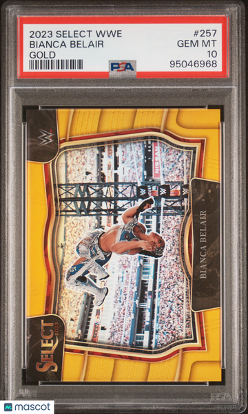 2023 Panini Select WWE Bianca Belair #257 Gold Prizm PSA 10