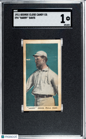 1911 George Close Candy Co. (E94) Harry Davis SGC 1