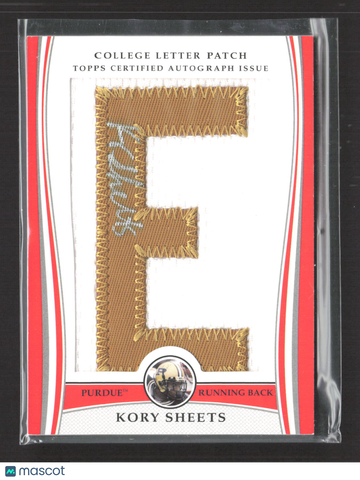 2009 Topps College Letter Patch Kory Sheets #LAP-KS /175 College Letter Patch