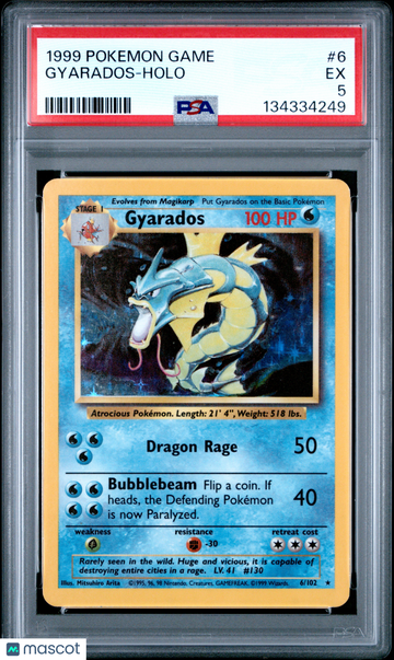 1999 Pokemon Game Gyarados Holo PSA 5 #6