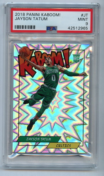 JAYSON TATUM 2018 PANINI KABOOM Rookie Card Refractor Prizm PSA 9 