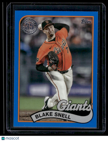 2024 Topps Update Blake Snell #89US-32 1989 Topps Baseball 35th Anniversary Blue