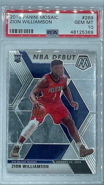2019 zion williamson mosaic nba debut psa 10