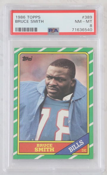 1986 Topps Bruce Smith Rookie RC #389 PSA 8 NM-MT