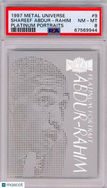 1997 Metal Universe Platinum Portrait Shareef Abdur-Rahim #9 Portraits PSA 8