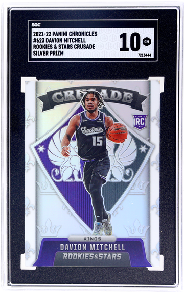 2021-22 Panini Chronicles Rookies & Stars Crusade Davion Mitchell #623 SGC 10