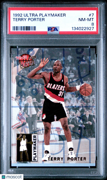 1992 Ultra Playmaker Terry Porter #7 PSA 8
