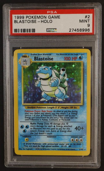 1999 Pokemon Game Holo Blastoise #2 PSA 9