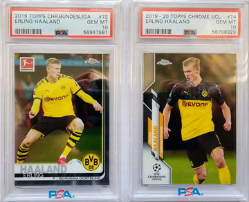 2019-20 Topps Chrome ERLING HAALAND Bundesliga & UCL RC PSA 10 lot