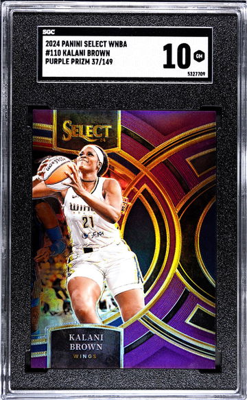 2024 Panini Select Purple Prizm Kalani Brown #110 /149 SGC 10