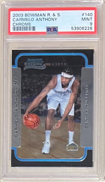 2003 Bowman Chrome Carmelo Anthony Rookies and Stars #140 PSA 9