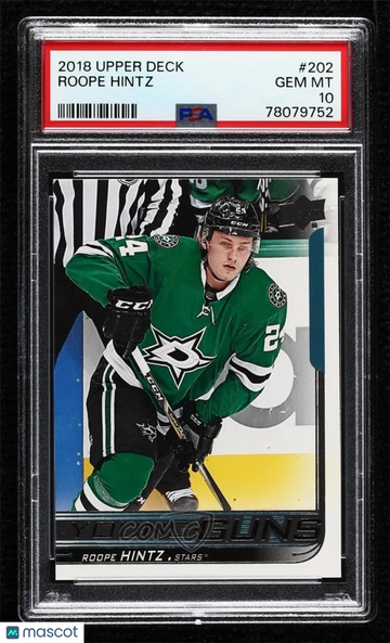 2018-19 Upper Deck Roope Hintz #202 Young Guns Rookie PSA 10