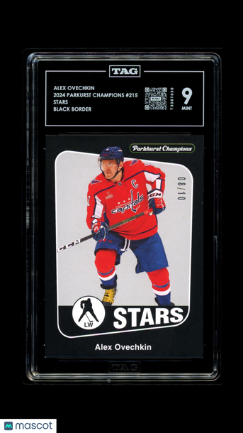 2024 Parkurst Champions Alex Ovechkin #215 Black Border /10 TAG 9