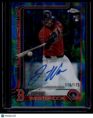 2025 Topps Chrome Update Jamie Westbrook #RA-JWE Rookie Lava Lamp Autographs Blue Green Refractor SN AU