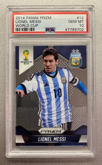 LIONEL MESSI 2014 WORLD CUP PRIZM PSA 10 GEM MINT