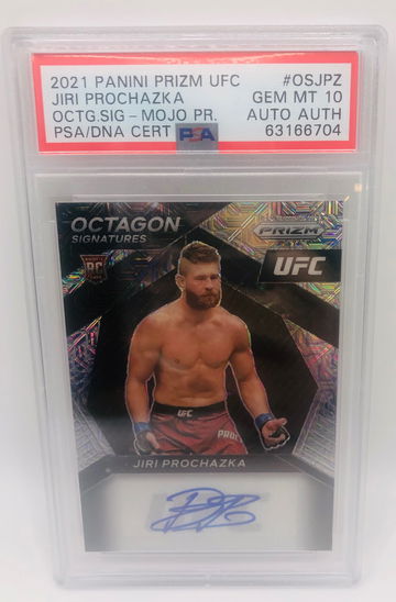2021 UFC Panini Prizm Jiri Prochazka RC MOJO Auto #/25 PSA 10