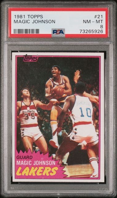 1981 Topps Magic Johnson #21 PSA 8 (BillsGridironGreats)