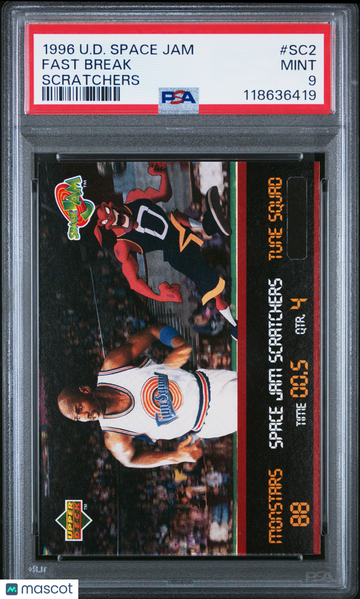 1996 Upper Deck Space Jam Scratchers Fast Break #SC2 PSA 9