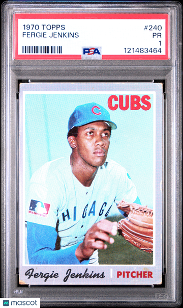 1970 Topps Fergie Jenkins #240 PSA 1