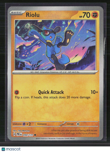 2025 Prismatic Evolutions Riolu #50/131
