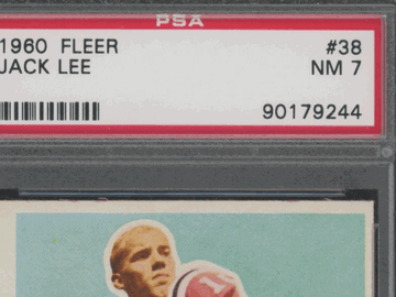 Graded 1960 Fleer Jack Lee #38 PSA 7 Football Trading Card