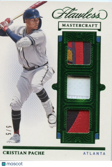 Cristian Pache 2021 Flawless Emerald LOGO Patch Atlanta Braves 5/5
