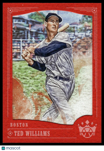 2018 Panini Diamond Kings Ted Williams #9 Framed RedGrey Uniform with Blue Sleeves