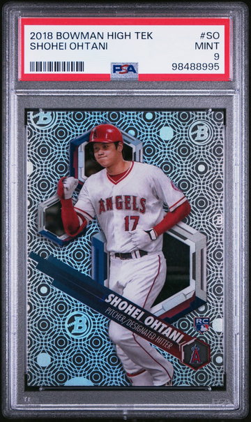2018 Bowman High Tek Shohei Ohtani #RHTSO PSA 9