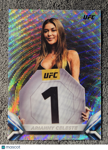 2018 Topps UFC Knockout Chrome #UFCK-AC Arianny Celeste Wave Refractor /99