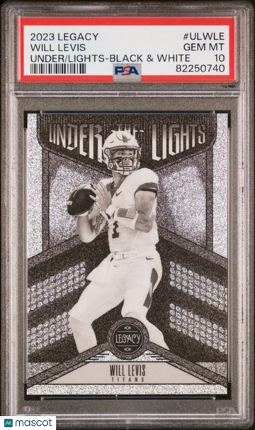 2023 Panini Legacy Under The Lights Will Levis #ULWLE Black & White PSA 10