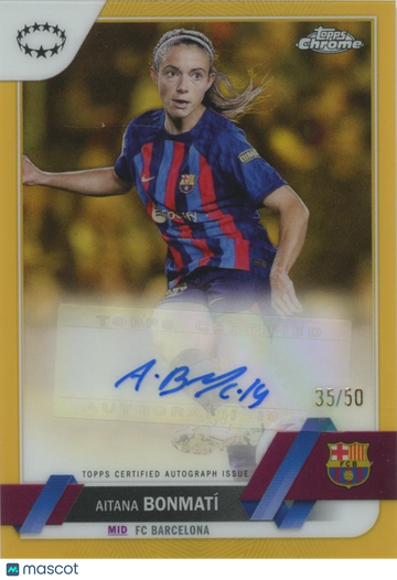 2023 Topps Chrome Aitana Bonmati Gold Topps