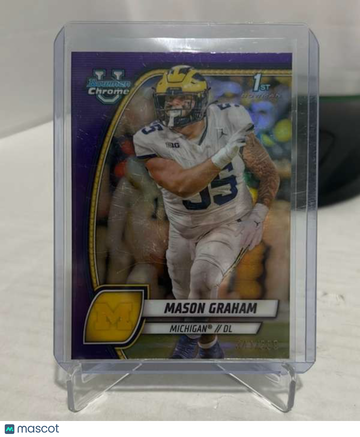 2024 Bowman University Chrome - Purple Refractor Mason Graham #127