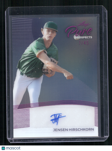 2026 Leaf Pure Prospects Jensen Hirschkorn #PP-JH1 /45 AUTOGRAPHED