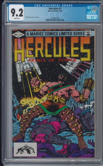 HERCULES Prince Of Power 1 CGC 9.2 NM Champions 1st SOLO Title 1982 1st RECORDER