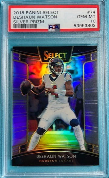 2018 Panini Select Silver #74 Deshaun Watson PSA 10 Gem Mint Pop 10