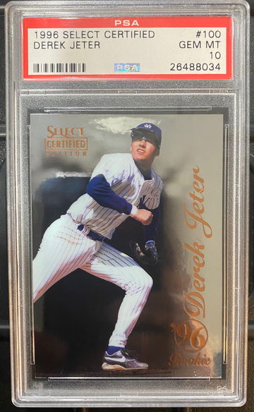 1996 Select Certified Derek Jeter Rookie Card PSA 10 Gem Mint Extremely Rare POP 38 Invest Before Jeter Documentary 2022