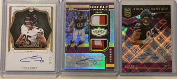 2020 Chicago Bears Cole Kmet 3 card rookie auto lot 