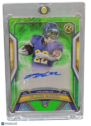 2025 Topps Resurgence Resurgence Rookie Signatures Blake Corum #RRS-BC Green /15 RC