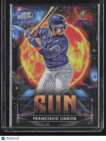 2025 Topps Chrome Planetary Pursuit Francisco Lindor #PPS-4 Sun