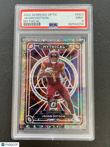 2022 Panini Donruss Optic Mythical Jahan Dotson #M23 Optic Short Print PSA 9