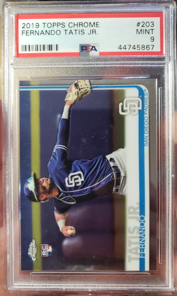 2019 Topps Chrome Fernando Tatis Jr RC PSA 9