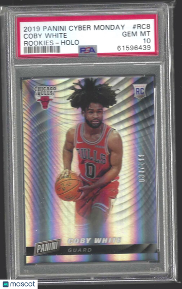2019 Panini Cyber Monday Rookies Coby White #RC8 Holo PSA 9