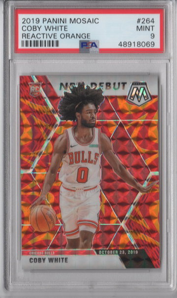 2019 Mosaic Coby White Reactive Orange PSA 9
