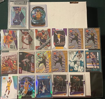 LeBron James 21 card lot including BGS 9 Slab and #’d card /99