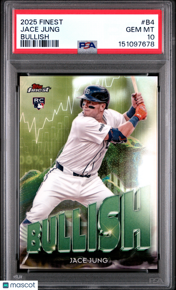 2025 Topps Finest Bullish Jace Jung #B4 PSA 10