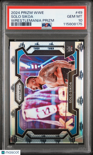 2024 Panini Prizm WWE Solo Sikoa #49 Wrestlemania PSA 10