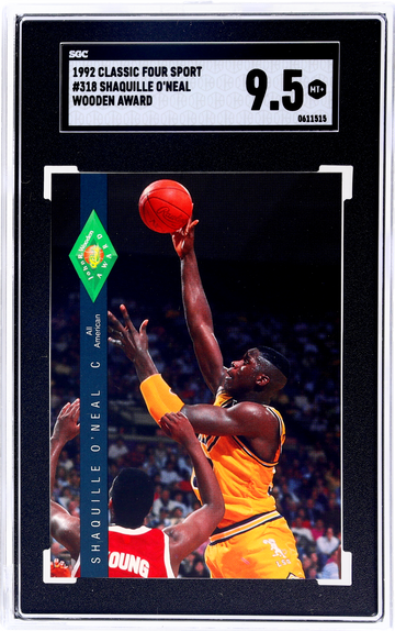 1992 Classic Four Sport Wooden Shaquille O'Neal #318 SGC 9.5